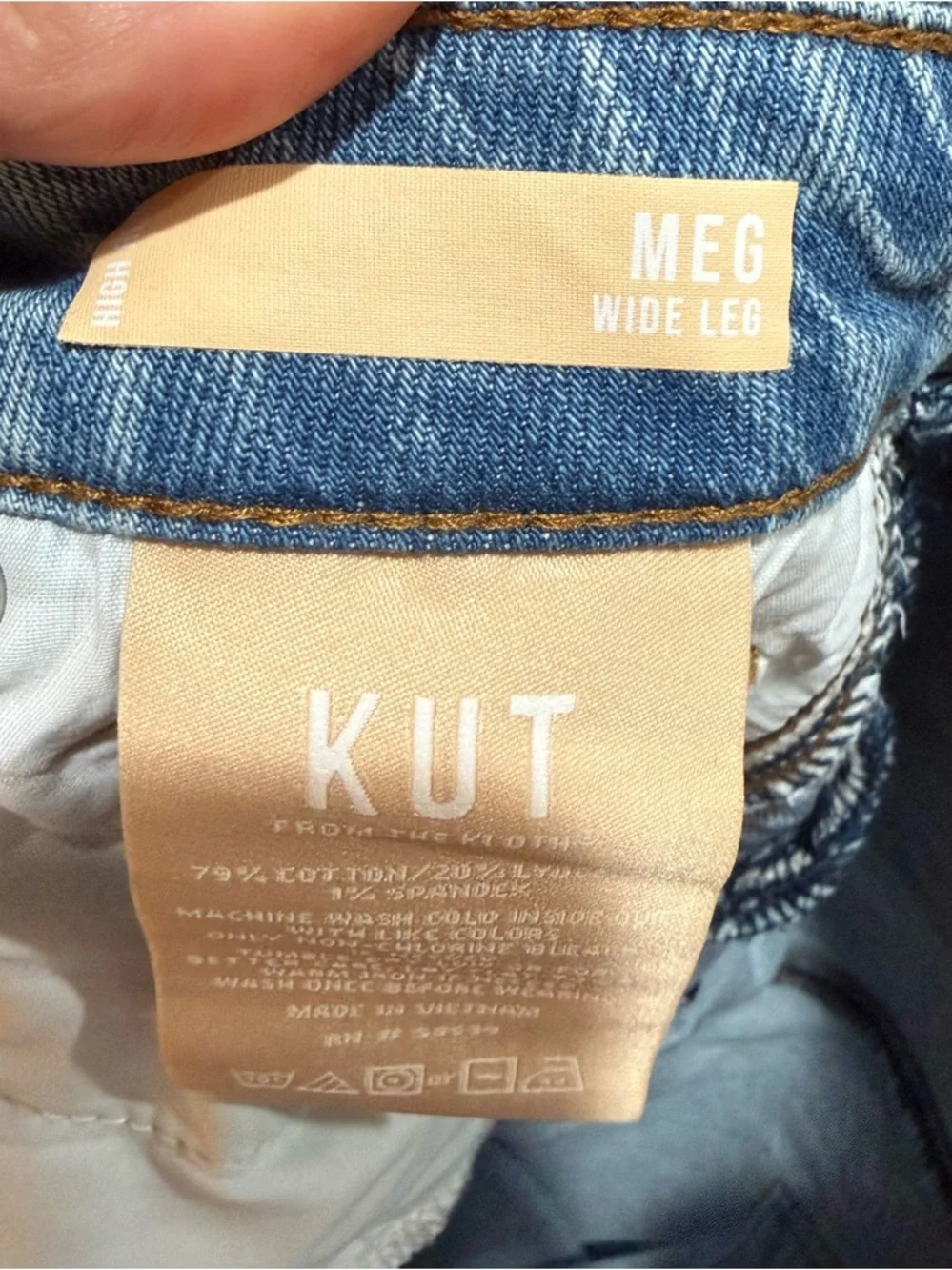 Kut from the Kloth Meg High-Rise Wide-Leg Jeans. Sz 2 - Picture 8 of 13